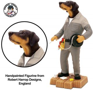   Pinscher Electrician Robert Harrop Designs Dog Figurine Statue DP202