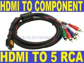 HDMI Male to 5 RCA RGB Audio Video AV Component Video Card Adapter 