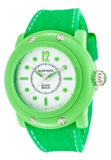 Glam Rock GR25021 Watches,Womens Miami Beach White Dial Neon Green 
