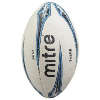 The Mitre Mini Sabre Rugby ball is great for the younger rugby fan 