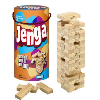 Jenga is the original wood stacking game for edge of your seat fun To 