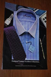 1983 HENNESSY COUTURE SHIRT AD 80S FASHION VAN HEUSEN