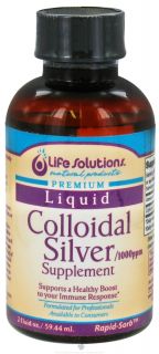 Buy Life Solutions   Colloidal Silver Supplement 1000 Ppm   2 oz 