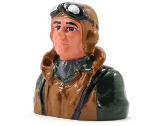 Hangar 9 Pilot Military Figure w/Vest, Helmet & Goggles (1/9 