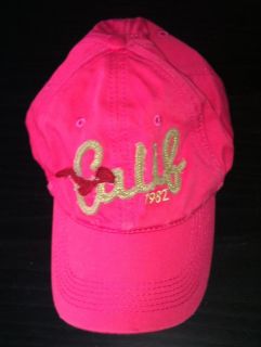 Hollister Hat Men Fashion Ball Cap Pink One Size New