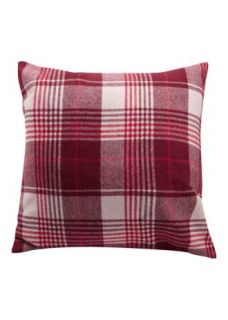 Home Homeware Cushions & Throws Red Checked Plaid Cushion 48cm x 48cm