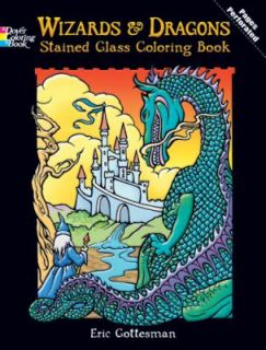   Stained Glass Coloring Book by Eric Gottesman 2003, Paperback