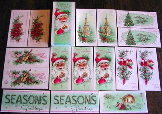 Parchment Box 1950s Vintage Christmas Cards Unused Mint Original 