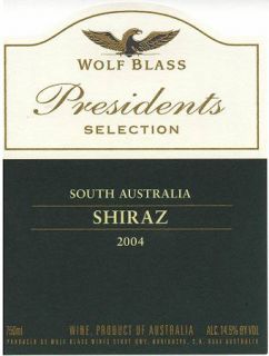 Wolf Blass Presidents Selection Shiraz 2004 