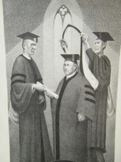 Vintage Honorary Degree Grant Wood Print 3939