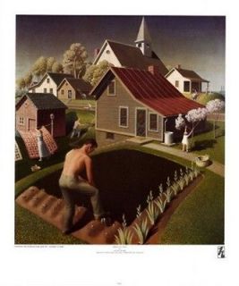 Spring In Town   Poster by Grant Wood (21 x 25)