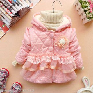   girl clothes autumn winter coat kid green pink coat baby dress12M 3Y