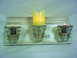 Romantic/Shabb​y Folk Art Tripple Candle Holder/Wall Sconce (A)