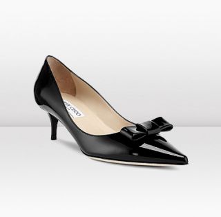 Jimmy Choo  Madeeha  Patent Pointy Toe Pump With Bow Detailing 