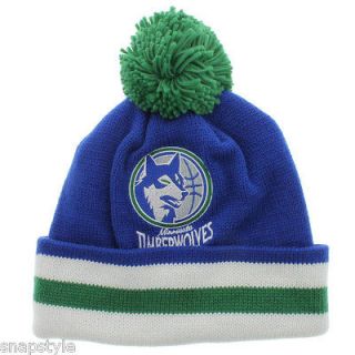   Minnesota Timberwolves Beanie Mitchell & Ness Knit Cuff Hat Pom Beanie