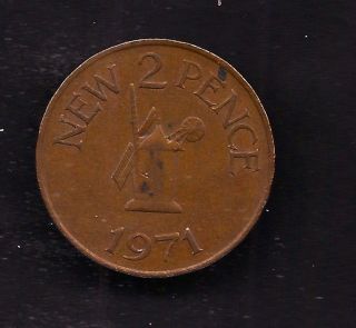 World Coins   Guernsey 2 New Pence 1971 Coin KM# 22