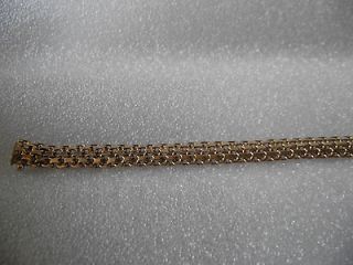   YELLOW GOLD ITALY MILOR WOVEN ENTERTWINED LINK BRACELET 12.6 GRAMS