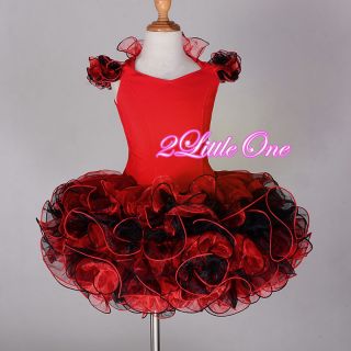 Red Cup Cake Halter National Pageant Dress DIY Shell Toddle Size 9 10 