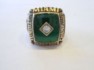 1989 University of Miami Hurricanes Sugar Bowl Championship Ring 