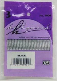 36 HOLLYWOOD INVISIBLE HAIRNETS   12 PACKS OF 3 HAIR NETS MADE IN USA