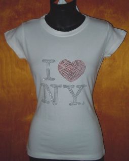   Love NY on Ladies Cap Sleeve Babydoll T shirt License product