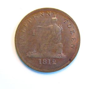 1812 Tiffin Have penny Token LC48 A1 choice AU with lustre