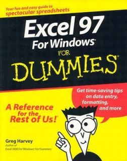 Excel 97 for Windows for Dummies by Greg Harvey 1997, Paperback
