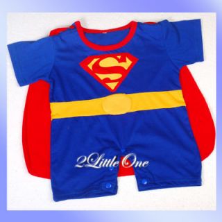 Halloween Superman Hero Baby Boy Fancy Costumes Outfit Size 18 24m 