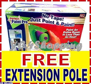 PAINT PRO PERFECT & FREE POLE 4X PADS ROLLER TRAY AND PAINTING SYSTEM 