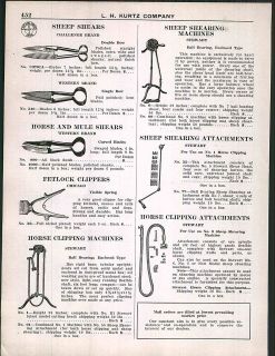 1928 ad 3 Page Sheep Horse Shears Shearing Machine Stewart Parts 