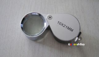 10 x 21mm Glass Lens Magnifying Magnifier Jeweler Loupe