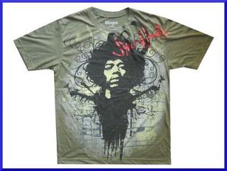  Jimi Hendrix Guitar Star Psychedelic Rock Hippie Retro M Soft Cotton