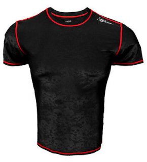   Rash Guard Hydro Core Mens Workout Shirt (L, XL, 2XL) Black Skulls