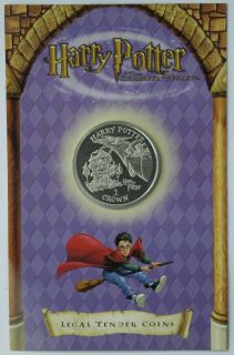 2002 Unc. Cupro Nickel Harry Potter Arriving at the Burrow Coin in a 