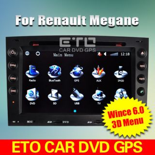 ETO Renault Megane GPS Sat Nav DVD Player Radio In Car Aftermarket 