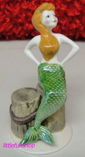 HAGEN RENAKER Fantasy Miniature Figurine Mermaid on Piling