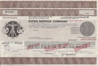 CITIES SERVICE COMPANY​1989 ZERO COUPON NOTE