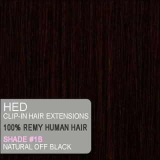   Head 7pcs 8pcs Clip in Remy Human Hair Extensions #1B Natural Black