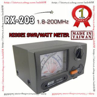 SWR Meter Watt Power Meter 1.8 200MHz NISSEI RX 203 for MFJ 882 HAM 