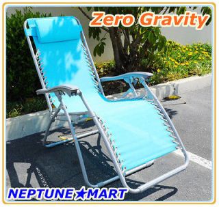 Zero Gravity Folding lounge Chair leisure recliner Blue