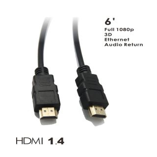 HDMI CABLE 20FT 1.4 1080P ETHERNET BLURAY 3D TV DVD PS3 HDTV XBOX LCD 