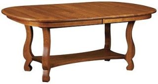 Amish Trestle Dining Table Farmhouse Country Cottage Solid Wood 