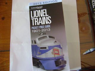 GREENBERGS LIONEL TRAINS POCKET PRICE GUIDE 1901 1998