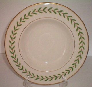 SYRACUSE CHINA 2 RIMMED SOUP BOWL CEREAL NEW GREENWOOD DISC OLD IVORY