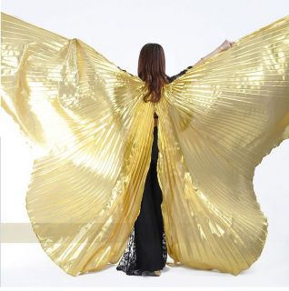 New Belly Dance Costume Opening Isis Wings Gold colour