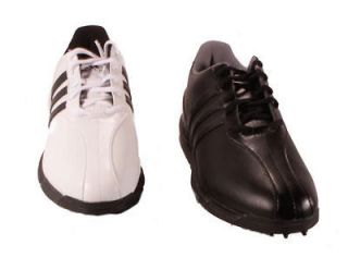 adidas White / Black Golflite Grind 2.0 Waterproof Golf Cleats Mens 
