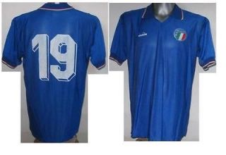 Ultra Rare 1986 90 Totto Schillaci #19 Italy Home Football Shirt 