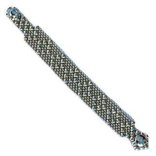 Sergio Gutierrez Liquid Metal Mesh Bracelet Small Diamond Pattern 3/4 