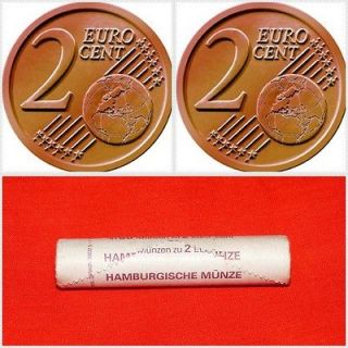   Cent Euro Coins Germany Deutchland 2002 Mintmark J   Hamburg UNC