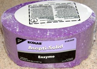 Ecolab Asepti Solid Enzyme Detergent 2lb Block ~ Enzymatic Instrument 